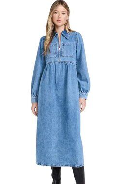 Anthropologie Align Gabriella Light Denim Dress
